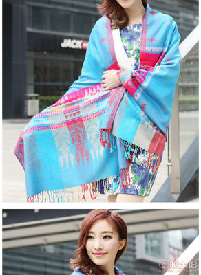 义乌源头厂货 秋冬波西米亚民族风披肩，柳叶腰花款尽显女性柔美